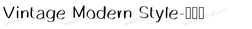 Vintage Modern Style字体转换
